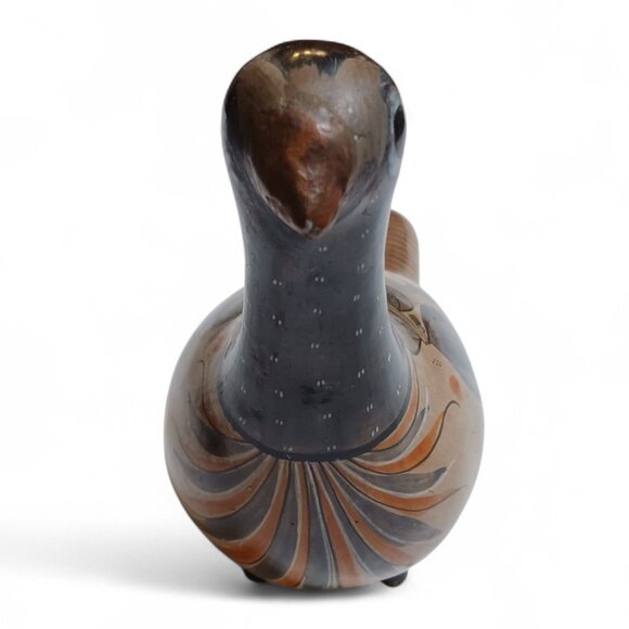 Signed R. Aguirre Tonalá Mexican Pottery Bird  Mid-Century Hand-Painted Folk Art - Picture 13 of 15